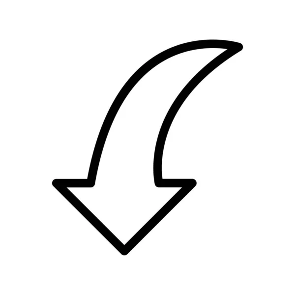 Vector Curva Icono Símbolo — Vector de stock