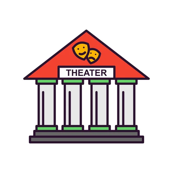 Vector Icono Teatro Símbolo — Archivo Imágenes Vectoriales