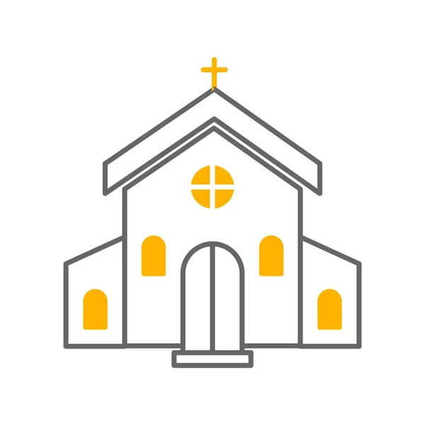 Vector Church Icon Symbol — Stock Vector