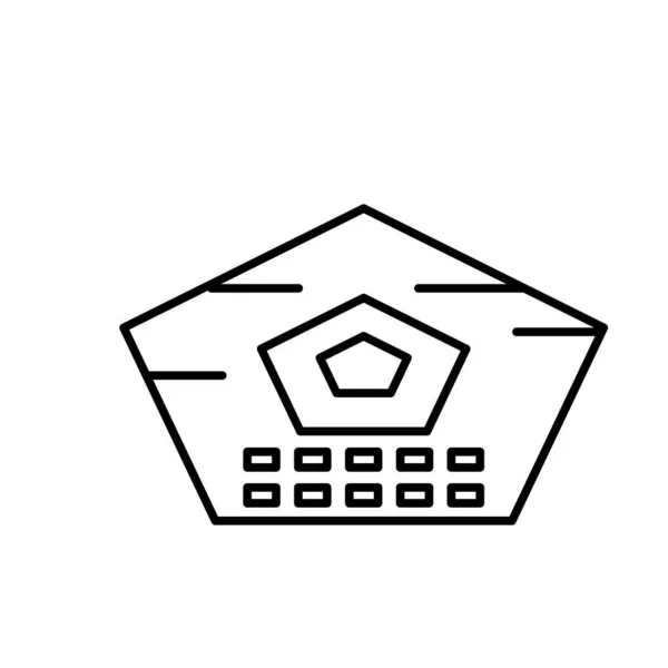 Vettore Simbolo Dell Icona Della Casa Bianca — Vettoriale Stock