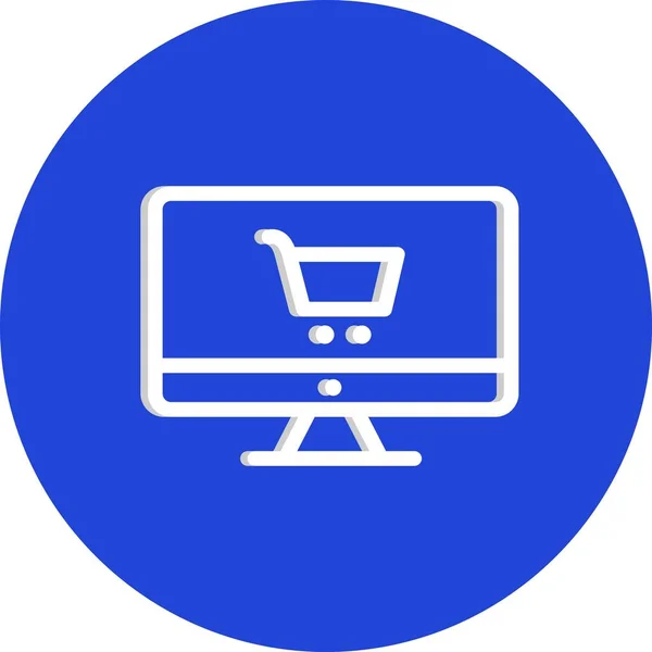 Vetor Ícone Compras Online — Vetor de Stock