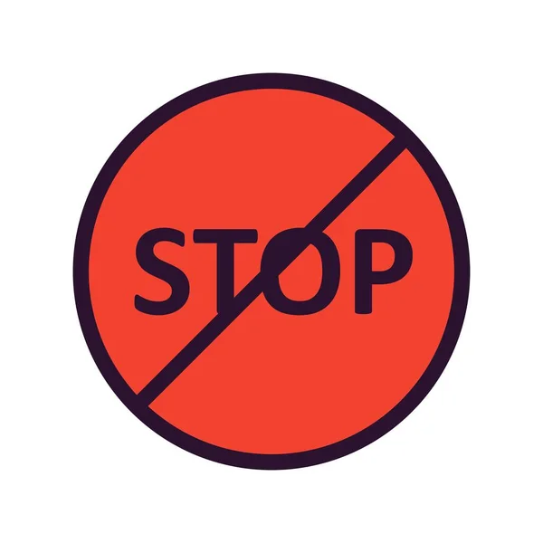 Vettore Stop Icona Illustrazione — Vettoriale Stock