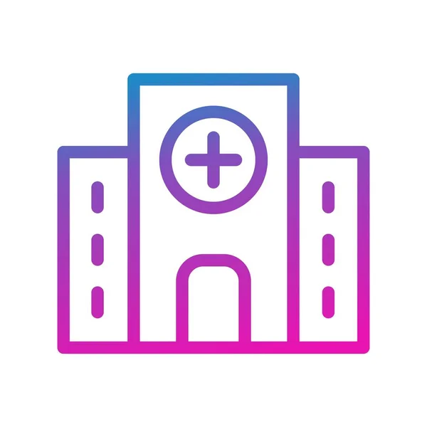 Vektor Krankenhaus Gebäude Symbol — Stockvektor