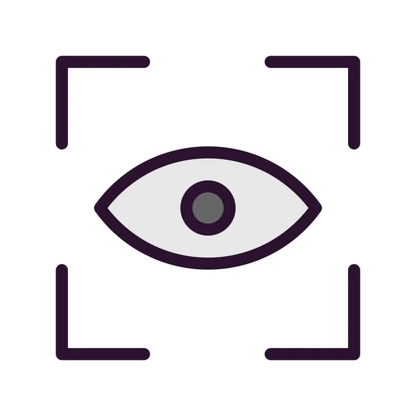 Vector Eye Scan Icoon — Stockvector