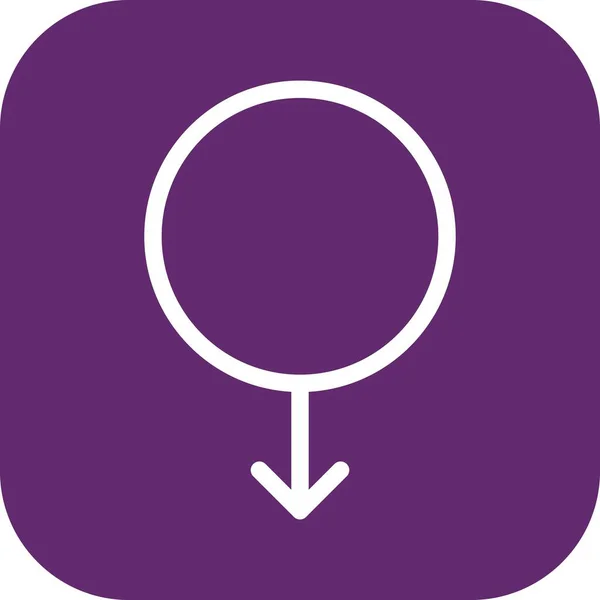 Ikona Vektorové Genderové Pin — Stockový vektor
