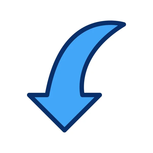 Vector Curve Icon Symbol — Stock Vector