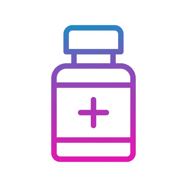 Vector Medical Bottle Icon Symbol — Stock Vector