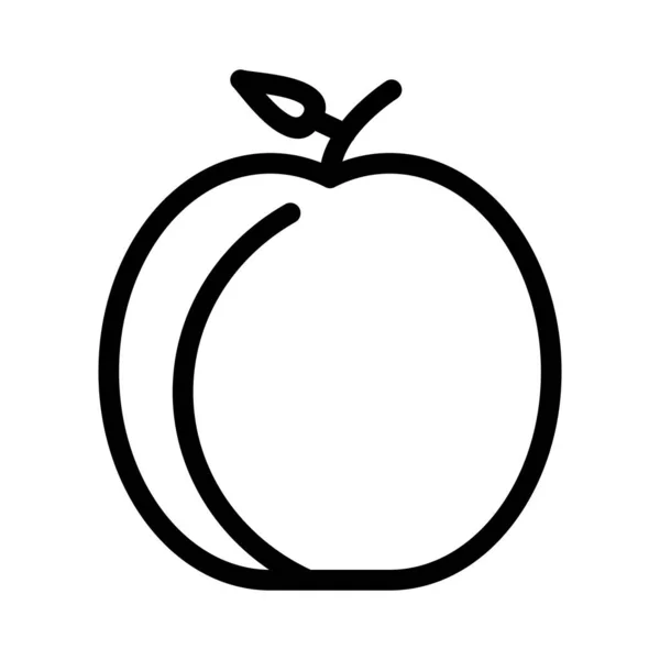 ベクトル桃のアイコンシンボル — ストックベクタ