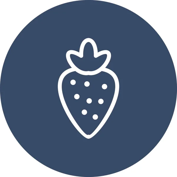 Vector Strawberry Icon Symbol — Stock Vector