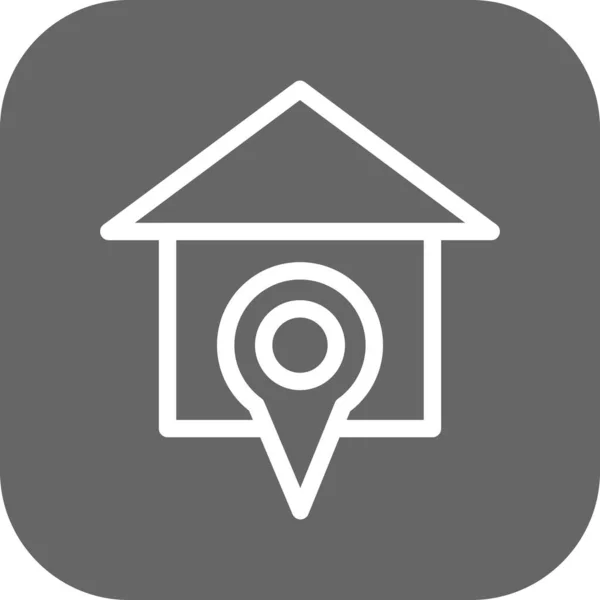 Icono Ubicación Vector Home — Vector de stock