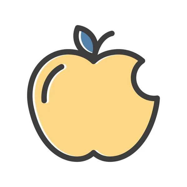 Vetor Símbolo Ícone Apple — Vetor de Stock