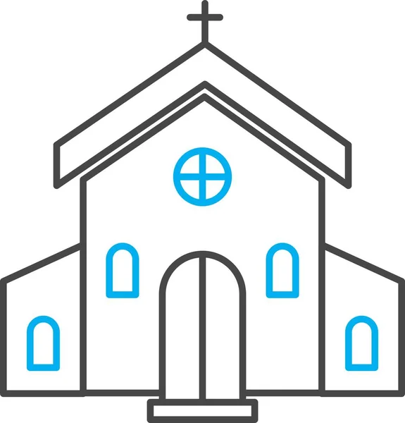 Vector Church Icon Symbol — Stock Vector