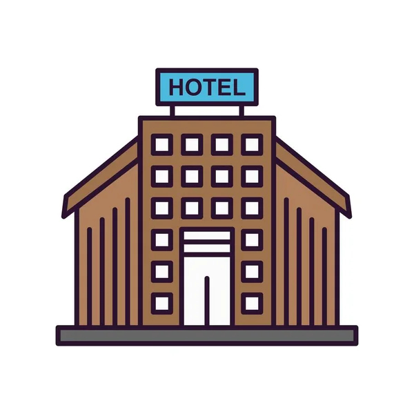 Vetor Hotel Ícone Símbolo — Vetor de Stock