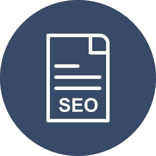 Vector Seo Bestand Pictogram — Stockvector