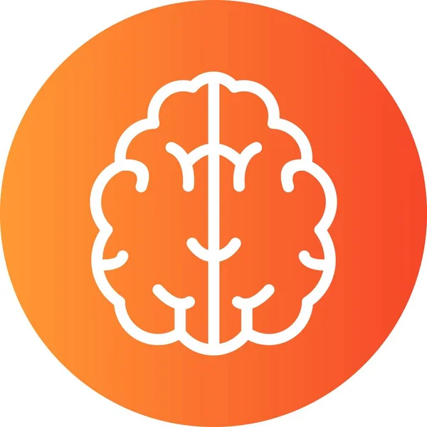 Vector Cerebro Icono Símbolo — Vector de stock