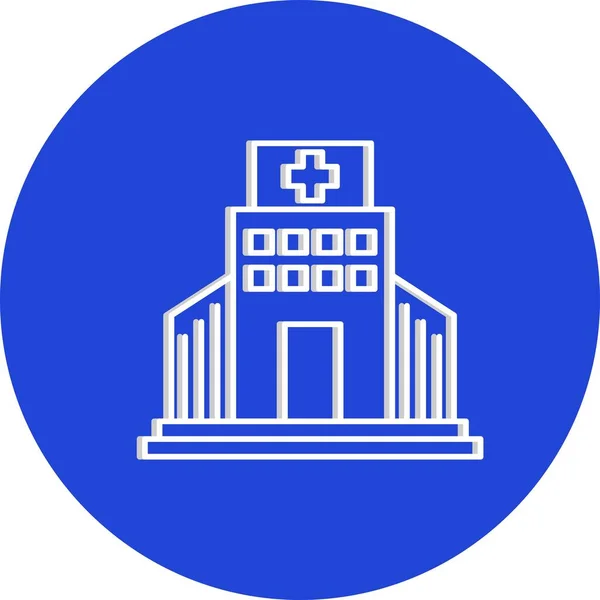 Vector Hospital Icon Symbol — Stock Vector