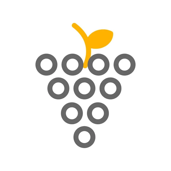 Vector Grapes Icon Symbol — Stock Vector