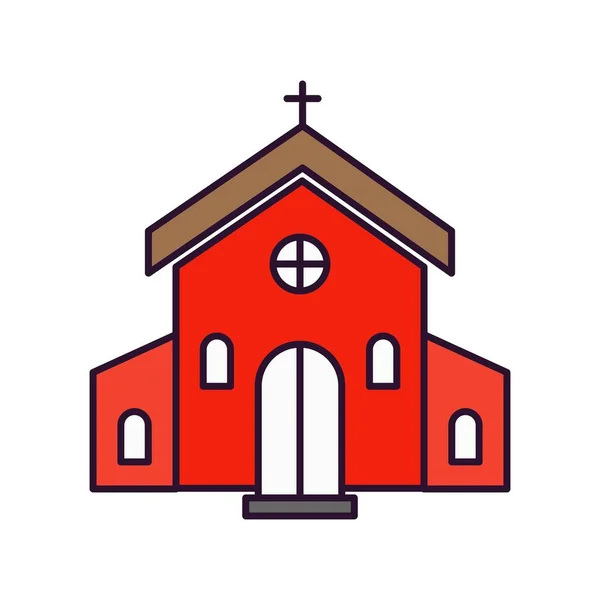 Vector Church Icon Symbol — Stock Vector