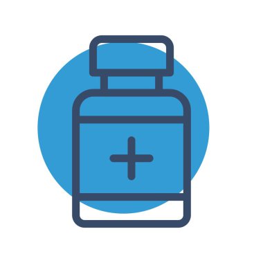 vektör Tıbbi şişe simgesi