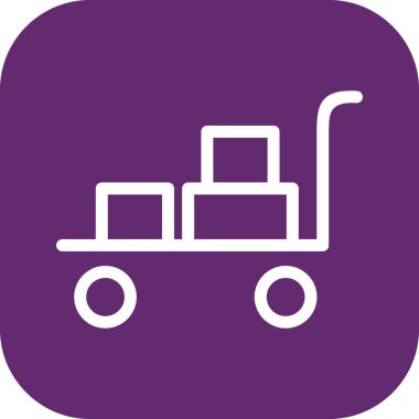 vektör Trolley simgesi