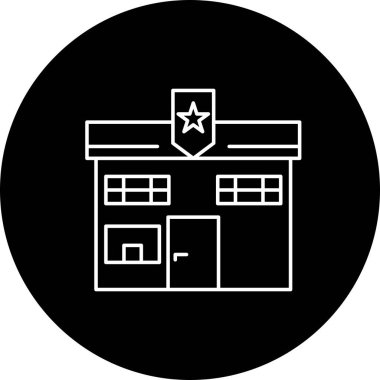 vektör polis karakolu simgesi 