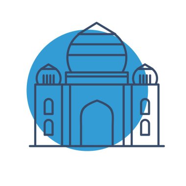  vektör Taj Mahal simgesi