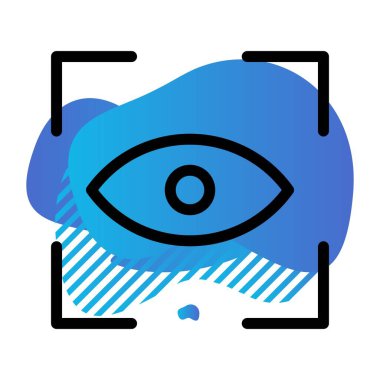 Vektör Göz Tarama simgesi 