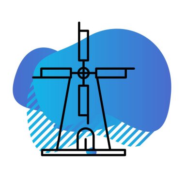 vektör Windmill simgesi