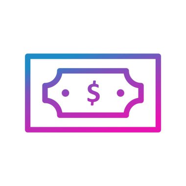 vektör Para Birimi Not simgesi 