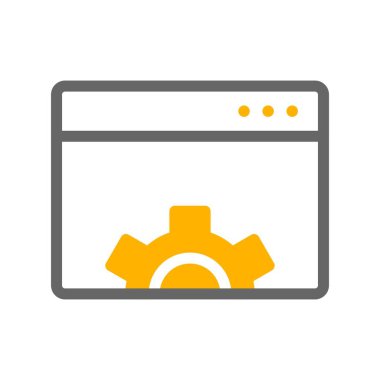 vektör Tarayıcı ayarı simgesi 