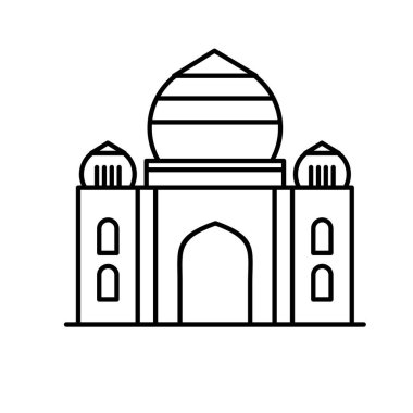  vektör Taj Mahal simgesi