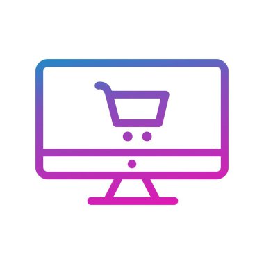 vektör çevrimiçi alışveriş simgesi 