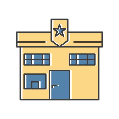 vektör polis karakolu simgesi 