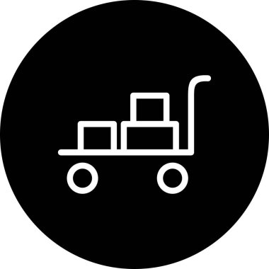 vektör Trolley simgesi