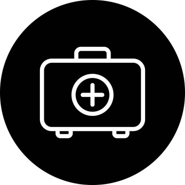  vektör Tıbbi çanta simgesi 