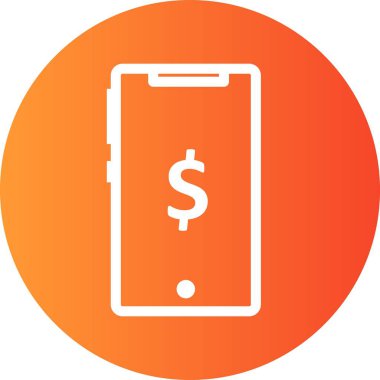 Vektör Mobil bankacılık simgesi 