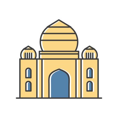  vektör Taj Mahal simgesi