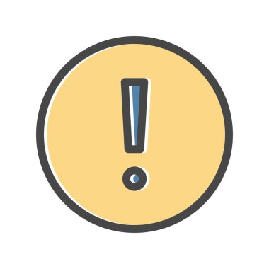 Vektör ünlem simgesi illüstrasyonu