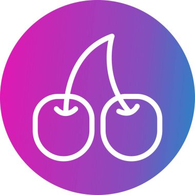 vektör kiraz simgesi sembolü