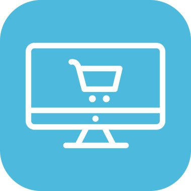 vektör çevrimiçi alışveriş simgesi 