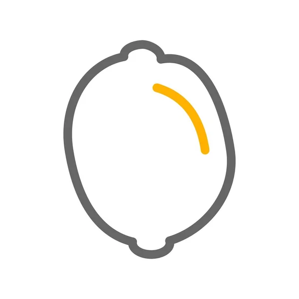 Simbolo Icona Vettoriale Limone — Vettoriale Stock