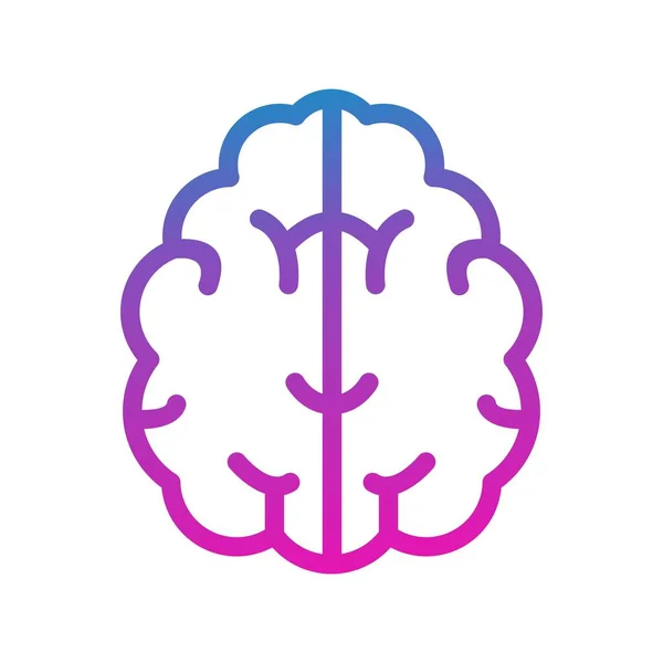 Vector Cerebro Icono Símbolo — Vector de stock