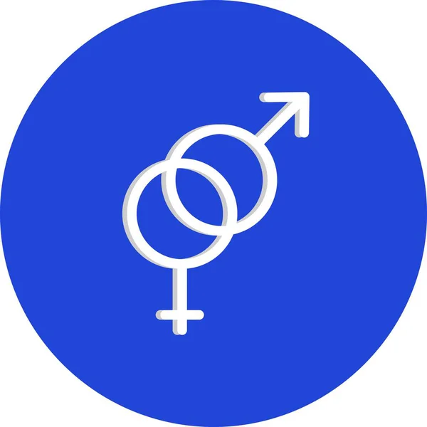 Vector Male Female Icon — Stock Vector