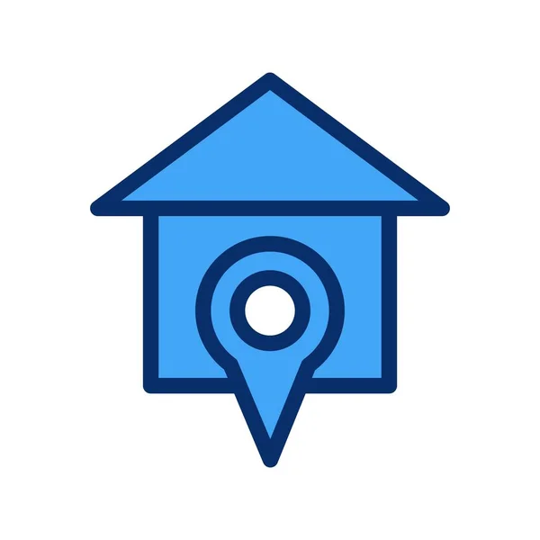 Vector Home Standort Symbol — Stockvektor