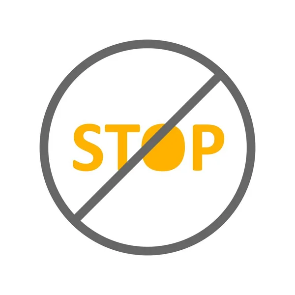 Vettore Stop Icona Illustrazione — Vettoriale Stock