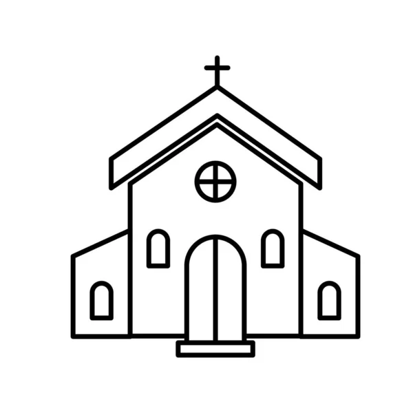 Vetor Símbolo Ícone Igreja —  Vetores de Stock