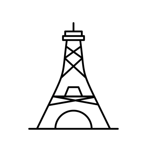 Vector Torre Eifel Icono — Archivo Imágenes Vectoriales