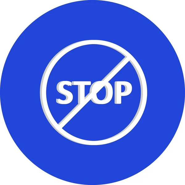 Vecteur Stop Icône Illustration — Image vectorielle