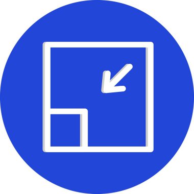 Beyaz arkaplan üzerindeki düz simgeyi büyüt