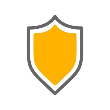 Beyaz arkaplanda vektör Kalkanı düz simgesi